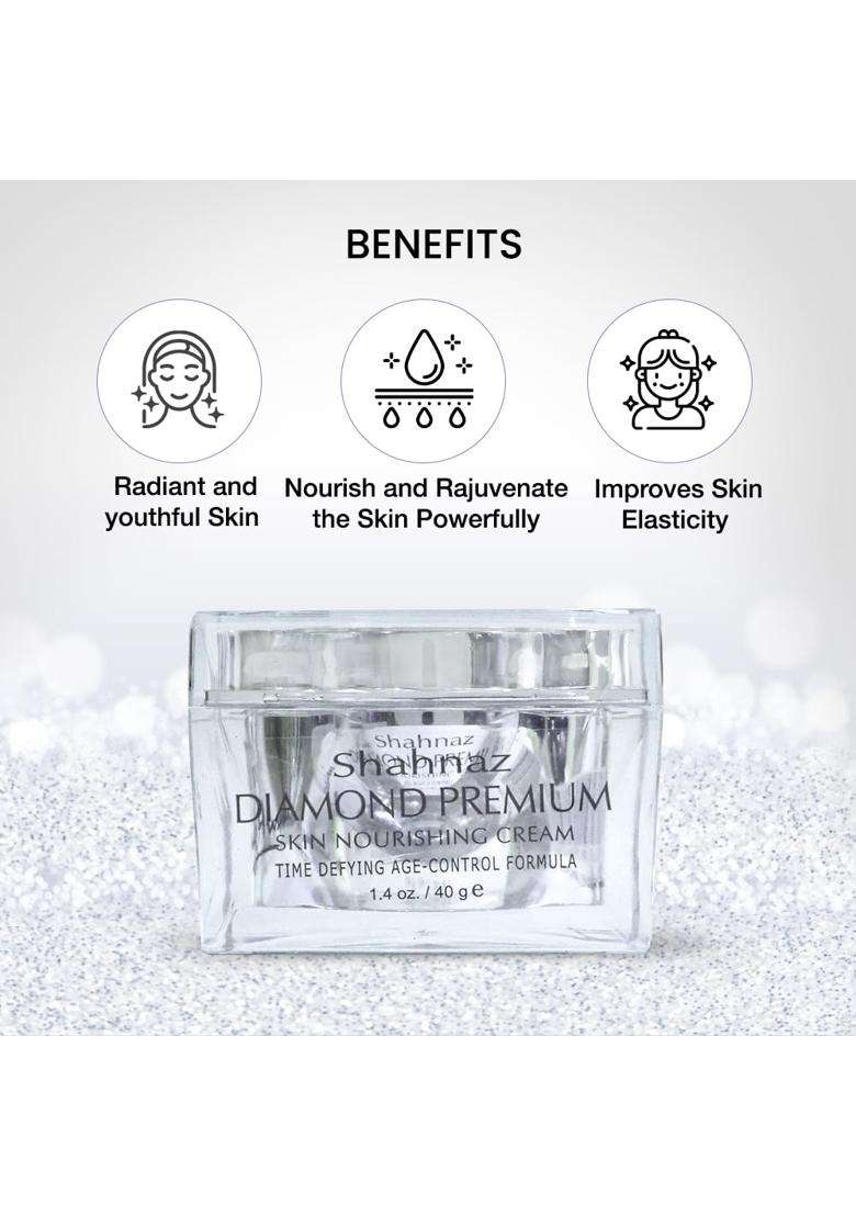 Shahnaz Herbals Diamond Premium Skin Nourishing Cream 40g - Indya