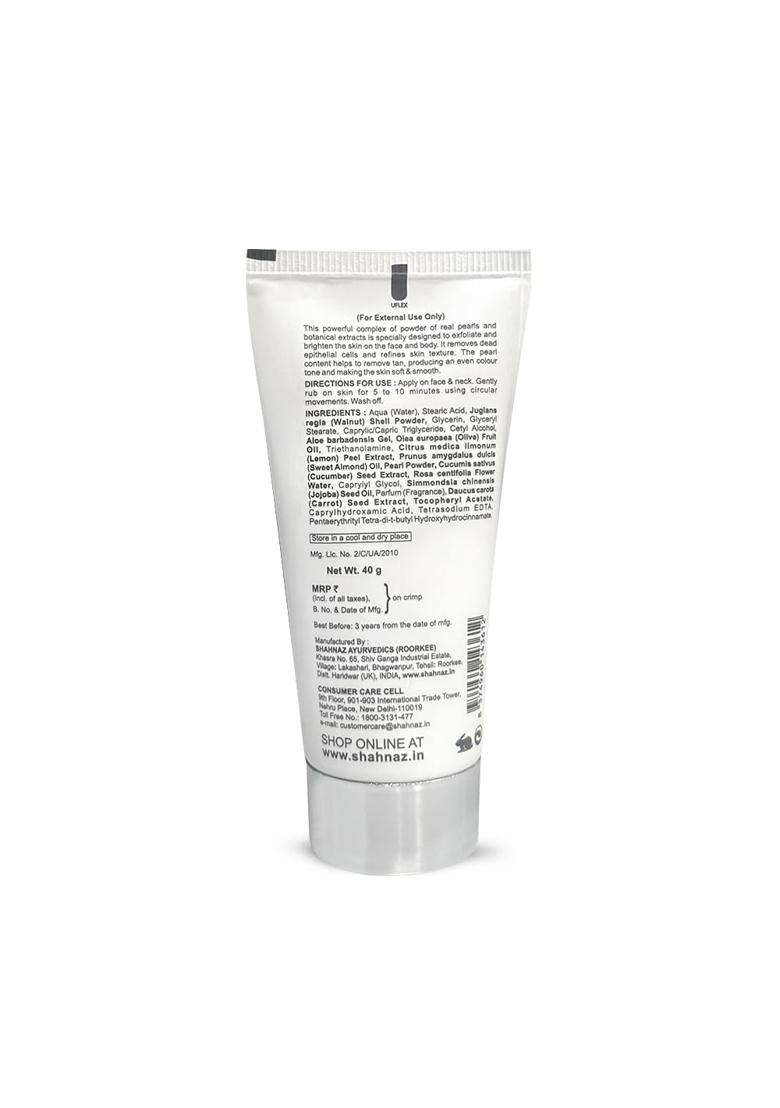 Shahnaz Herbals Pearl Scrub Plus (Natural Exfoliating Scrub) 40g - Indya