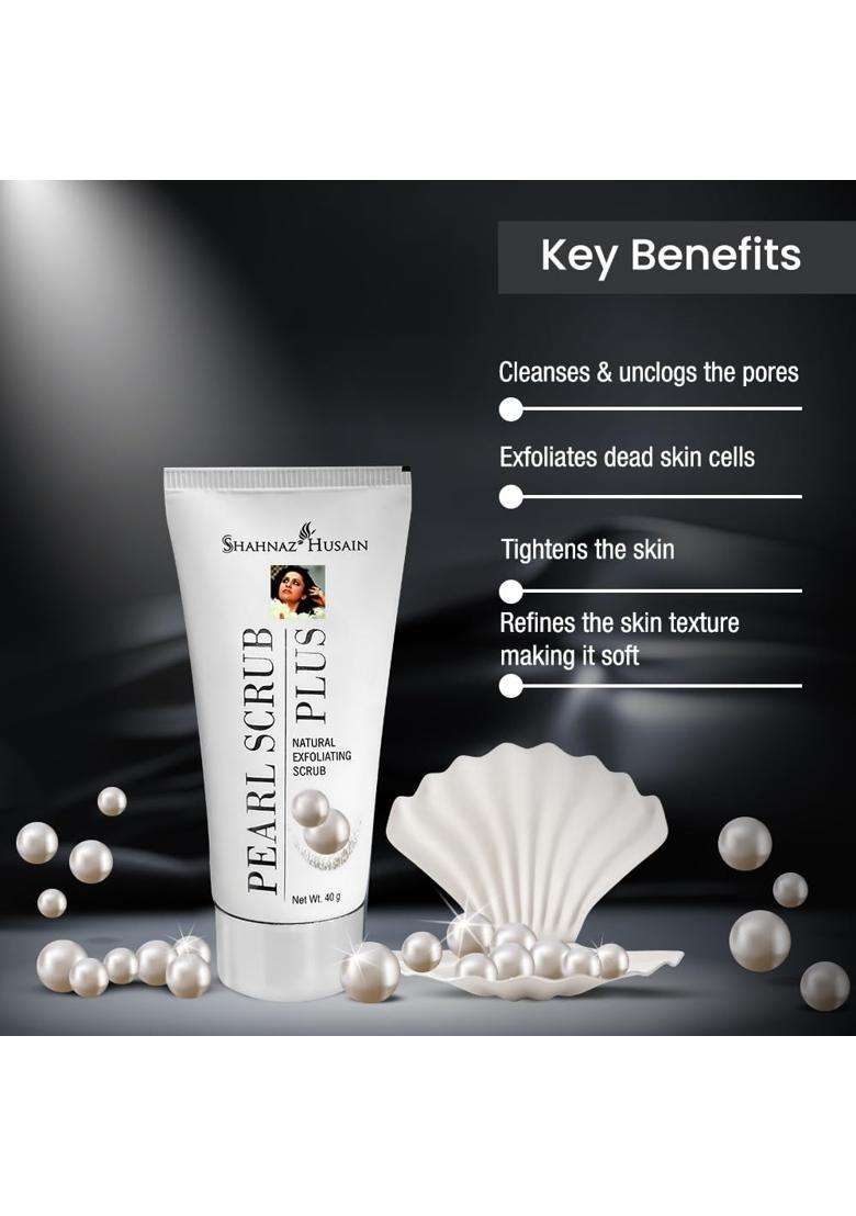 Shahnaz Herbals Pearl Scrub Plus (Natural Exfoliating Scrub) 40g - Indya