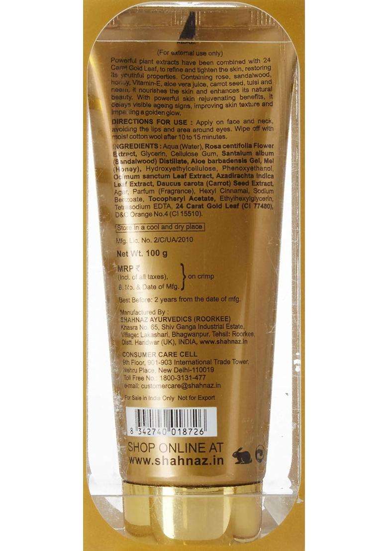 Shahnaz Herbals Gold Plus Beautifying Mask 100g | 100g and Tulsi Neem Face Wash | 50g - Indya