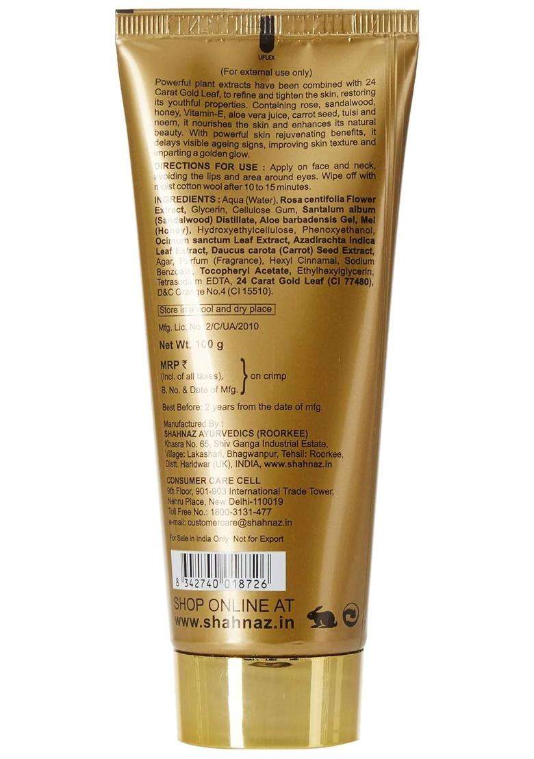 Shahnaz Herbals Gold Plus Beautifying Mask 100g | 100g and Tulsi Neem Face Wash | 50g - Indya