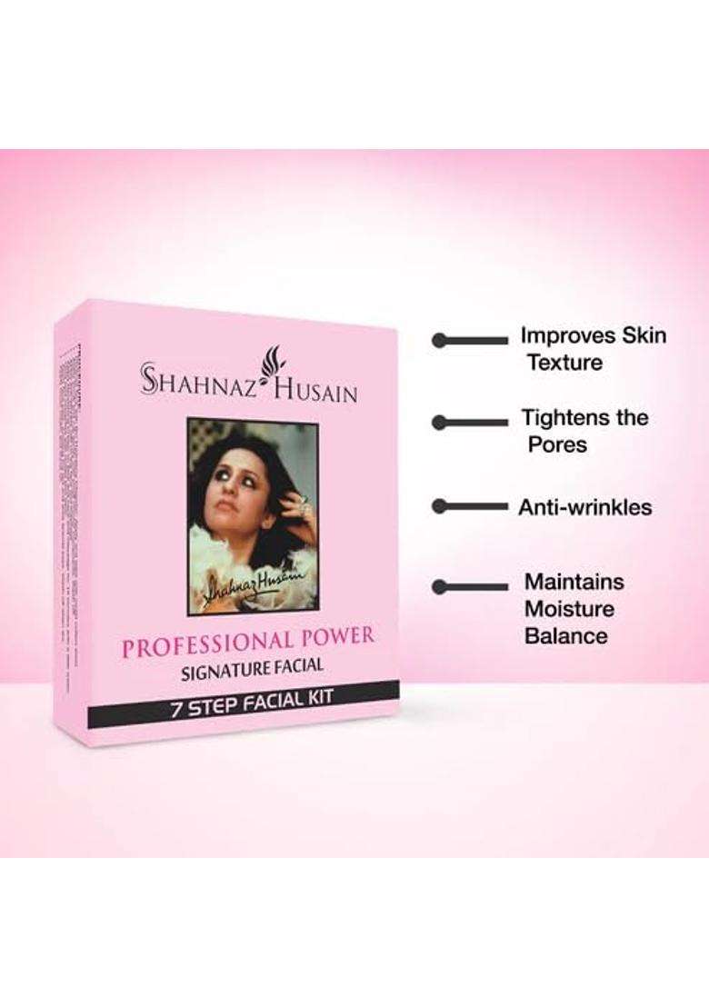 Shahnaz Herbals Shahnaz Professional Power 48 g | 7 Step Facial Kit (Signature Facial) - Indya