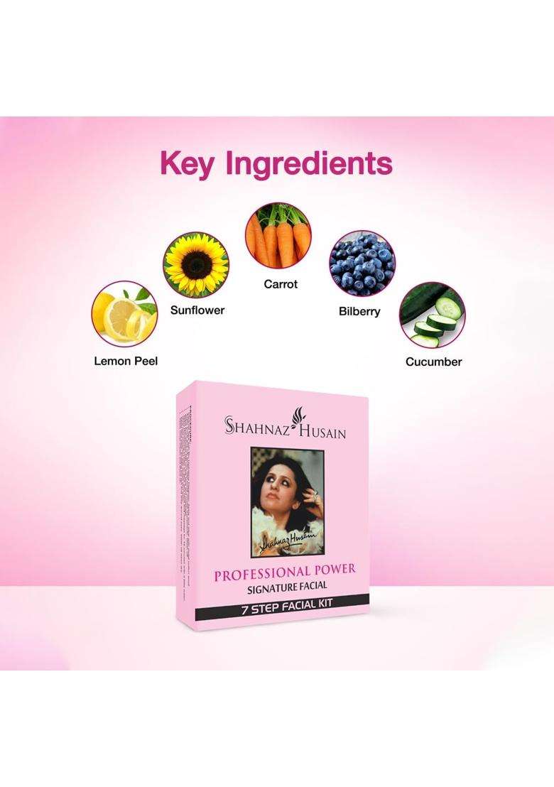 Shahnaz Herbals Shahnaz Professional Power 48 g | 7 Step Facial Kit (Signature Facial) - Indya