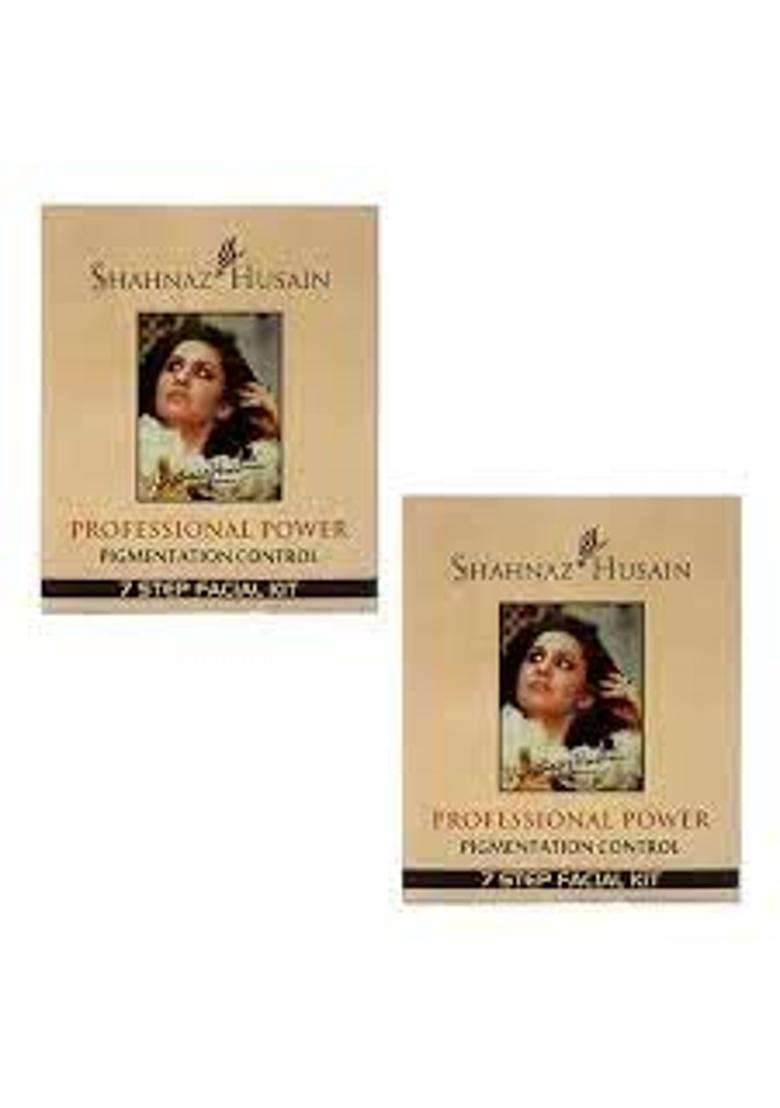 Shahnaz Herbals Shahnaz Professional Power 27.5 g (Pack of 2) | 7 Step Facial Kit (Pigmentation Control) - Indya