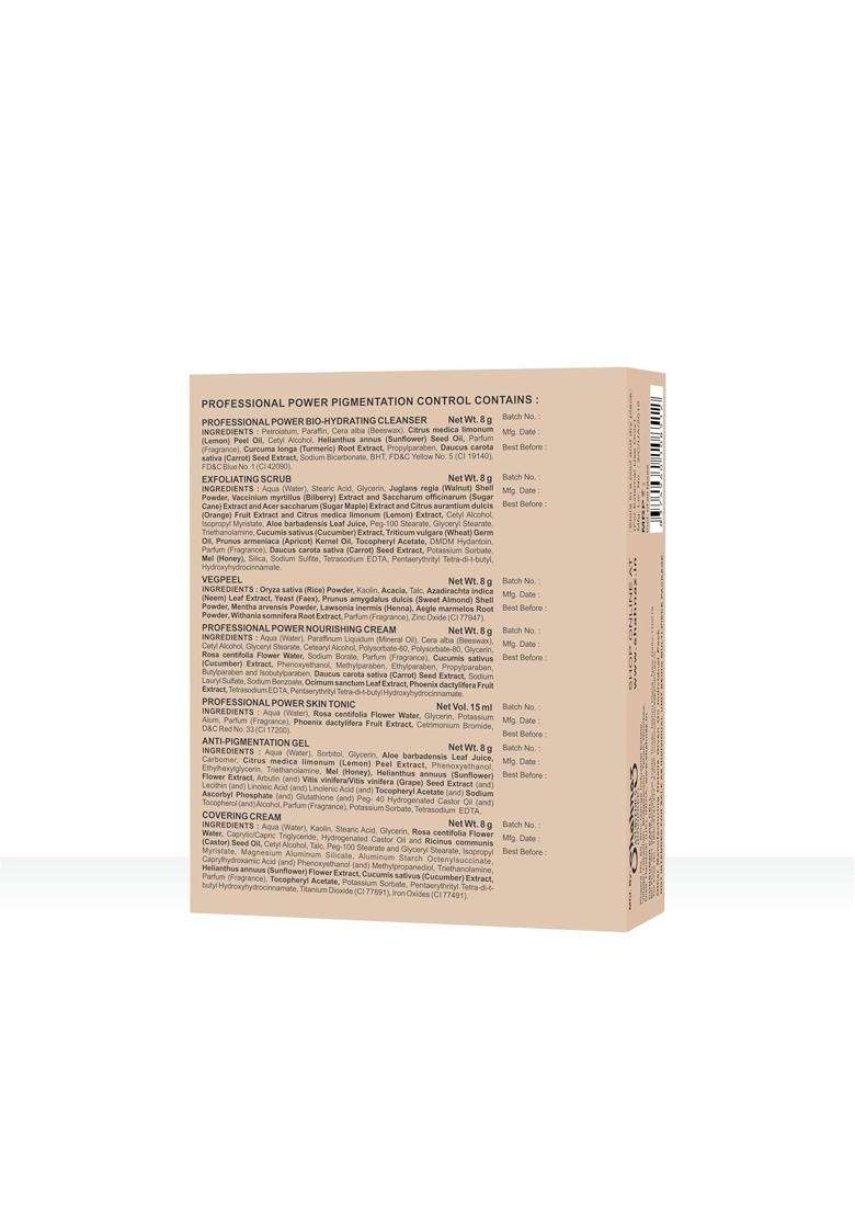 Shahnaz Herbals Shahnaz Professional Power 27.5 g (Pack of 2) | 7 Step Facial Kit (Pigmentation Control) - Indya