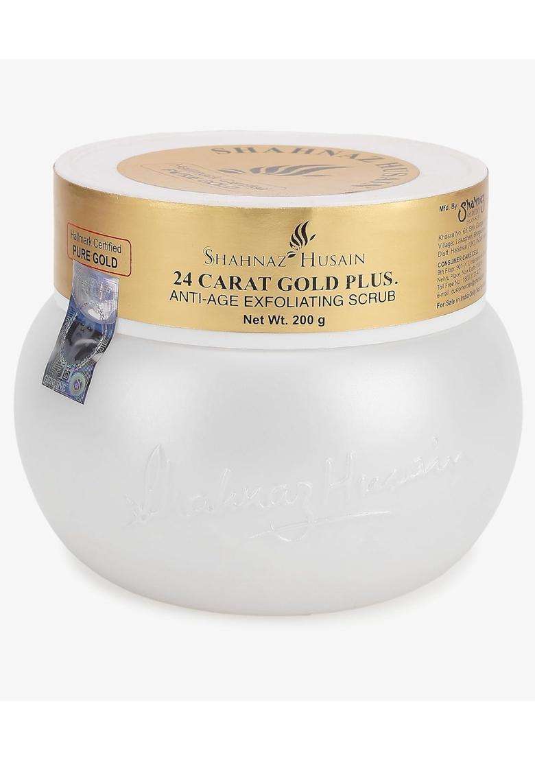 Shahnaz Herbals 24 carat Gold Plus Anti-Age Exfoliating Scrub 200 g - Indya