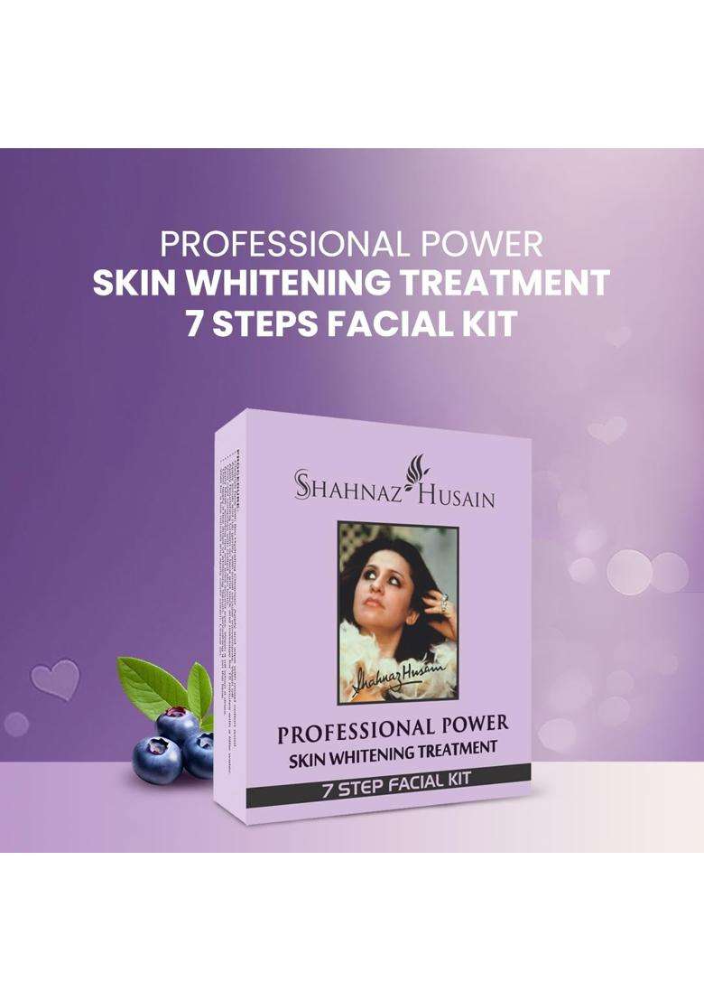 Shahnaz Herbals Professional Power Skin Whitening Treatment (48g+15 ml) | 7 Steps Facial Kit - Indya