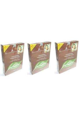 Shahnaz Herbals Colourveda Natural Hair Colour, Brown, 100 g (Pack of 3)