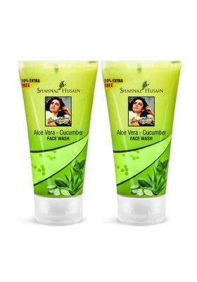 Shahnaz Herbals Aloe Vera-Cucumber Face Wash 60g (Pack of 2)