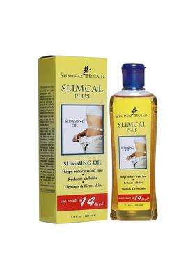 Shahnaz Herbals Slimcal Plus Slimming Oil 225 ml | Helps Reduce Waistline | Tightens & Firms Skin | See Results in 14 Days