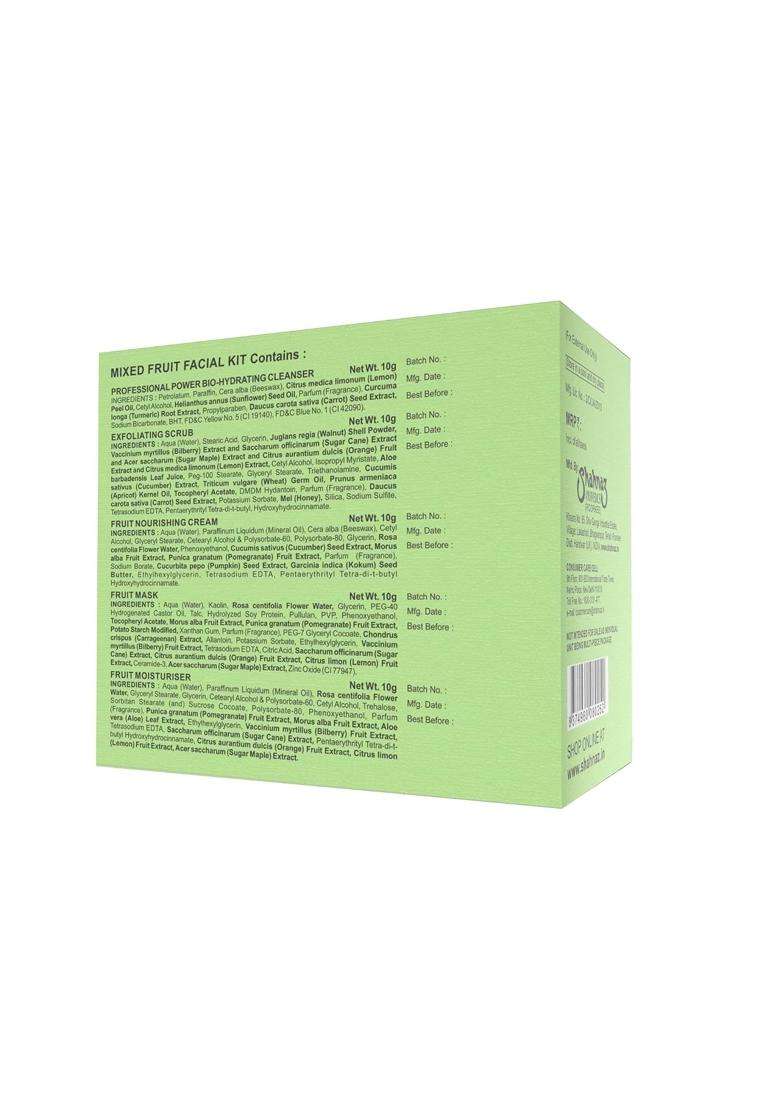 Shahnaz Herbals 5 Step Facial Kit for Glowing & Rejuvenated Skin, Herbal Skincare Treatment, 50g (50 g, Mix Fruit) (Pack of 2) | Natural Herbal Care - Indya