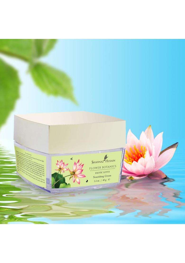 Shahnaz Herbals Flower Botanics Exotic Lotus Nourishing cream (40g) - Indya