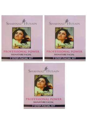 Shahnaz Herbals Shahnaz Professional Power 48 g (Pack of 3) | 7 Step Facial Kit (Signature Facial)