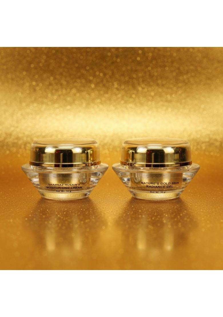 Shahnaz Herbals Vedic Solutions 2-in-1 Anti Ageing Gel 24 Carat Natures Gold, 40g - Indya