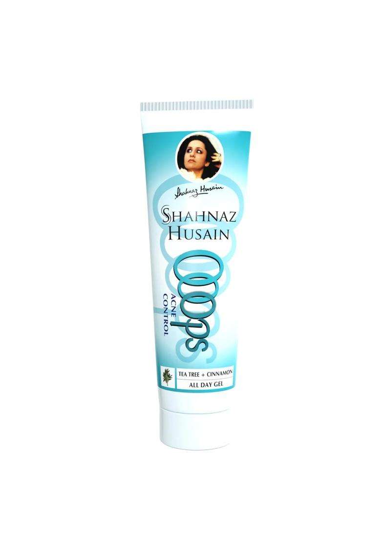 Shahnaz Herbals Oops Acne Control 50g (Pack of 2) | Tea Tree + Cinnamon All Day Gel - Indya