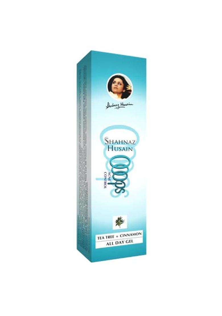 Shahnaz Herbals Oops Acne Control 50g (Pack of 2) | Tea Tree + Cinnamon All Day Gel - Indya