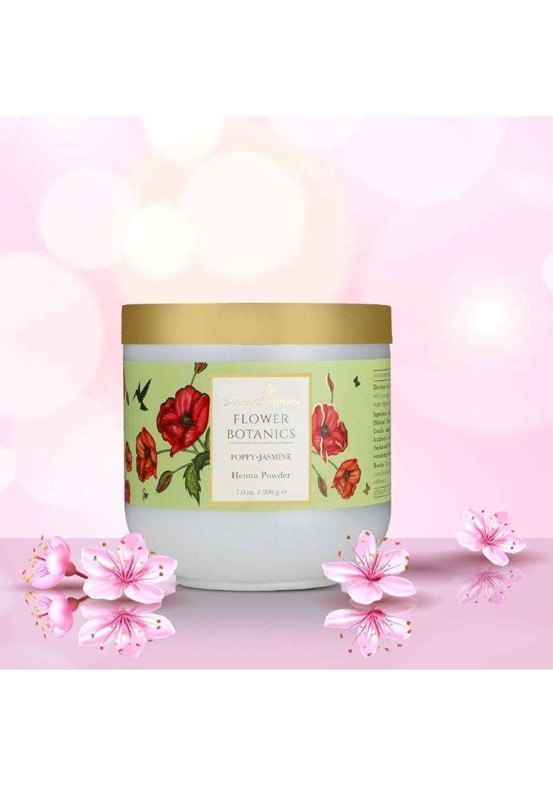Shahnaz Herbals Flower Botanics 200g | Poppy-Jasmine Henna Powder - Indya