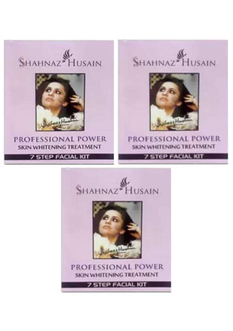 Shahnaz Herbals Shahnaz Professional Power 1 g (Pack of 3) | 7 Step Facial Kit (Skin Whitening Treatment) - Indya