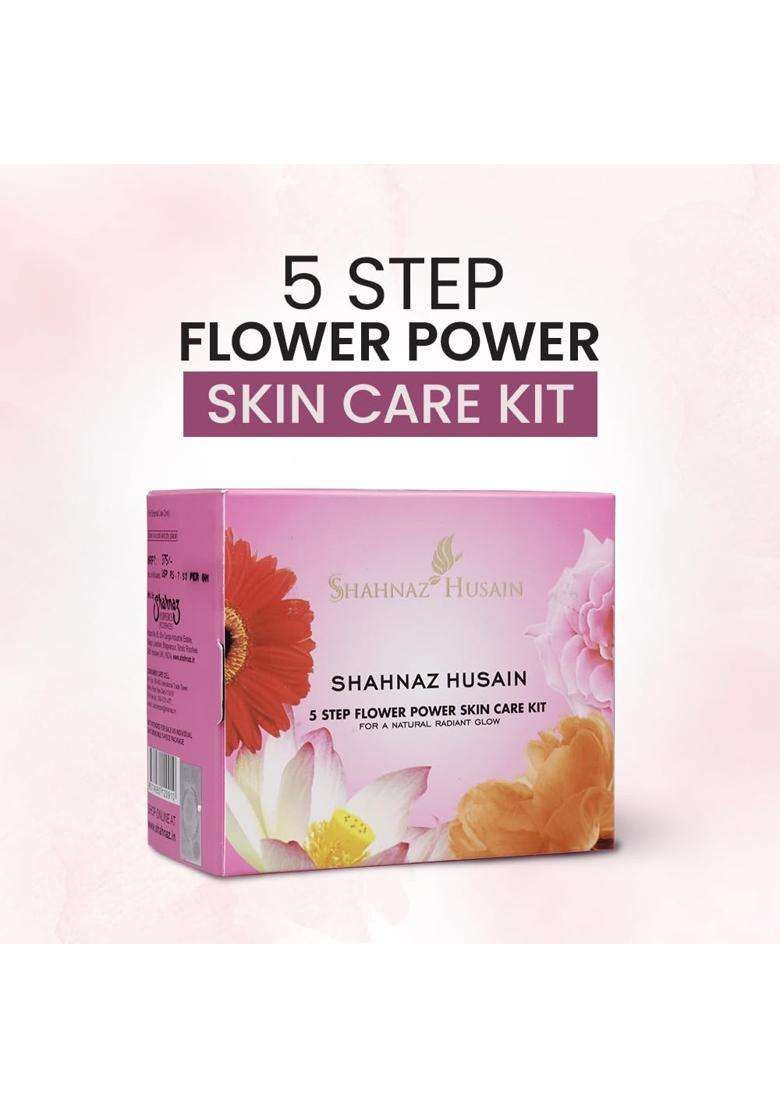 Shahnaz Herbals 5 Step Flower Power Skin Care Kit (5 x 10 g) - Indya
