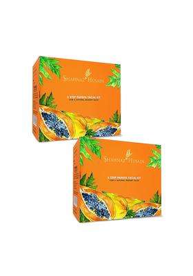 Shahnaz Herbals 5 Step Papaya Facial Kit 50g (Pack of 2)