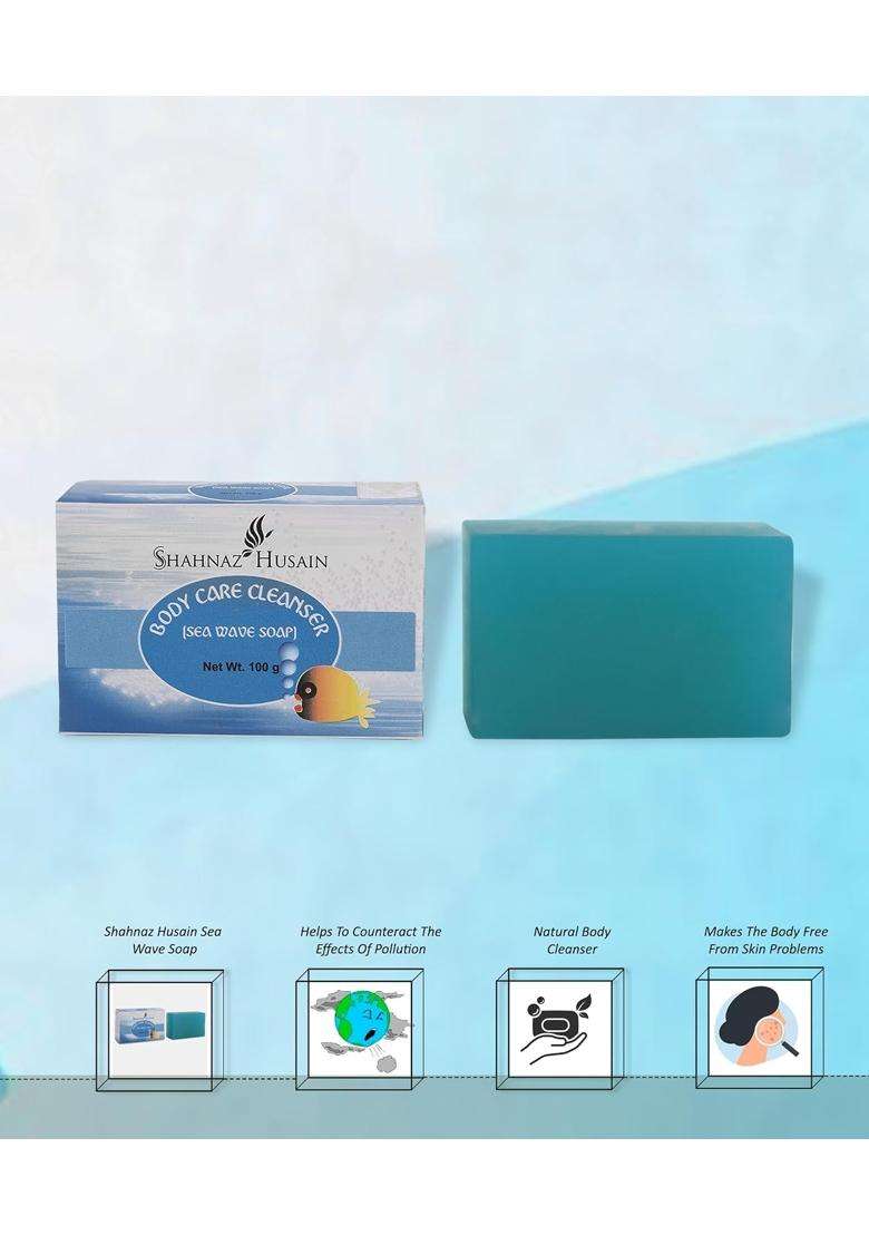 Shahnaz Herbals Oxygen Sea Wave Soap Body Cleanser 100g - Indya