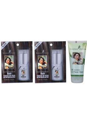 Shahnaz Herbals Hair Touch-Up Plus Black 7.50 g (Pack of 2)
