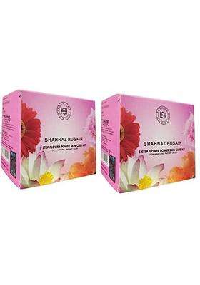 Shahnaz Herbals 5 Step Flower Power Skin Care kit, Pink (Pack of 2)
