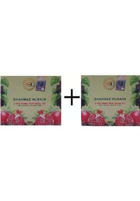 Shahnaz Herbals 5 Step Facial Kit for Glowing & Rejuvenated Skin, Herbal Skincare Treatment, 50g ((2 x 50 g), Mix Fruit) | Natural Herbal Care
