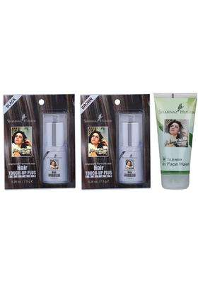 Shahnaz Herbals Hair Touch-Up Plus (Brown 7.50 g and Black (Pack of 2) | 7.50 g) and Tulsi Neem Face Wash | 50 g