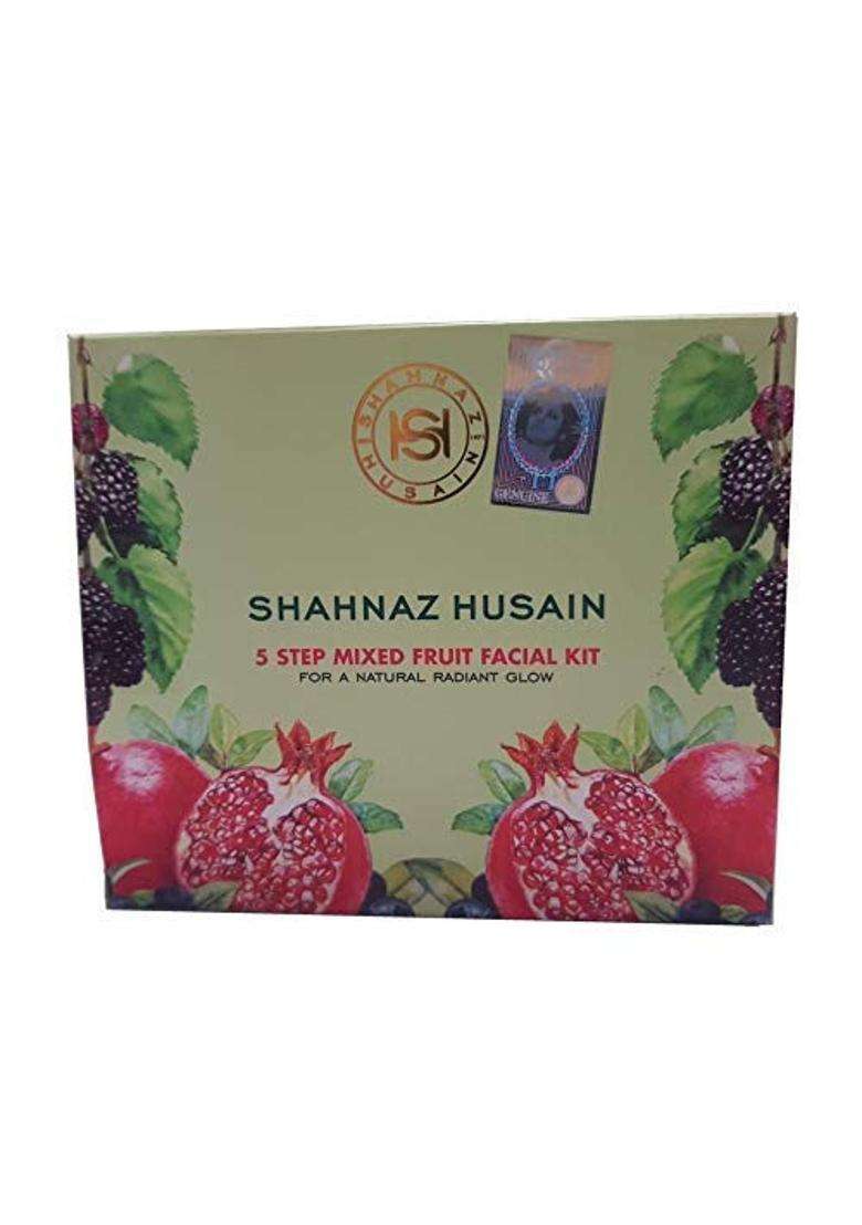 Shahnaz Herbals 5 Step Facial Kit for Glowing & Rejuvenated Skin, Herbal Skincare Treatment, 50g (50 g, Papaya + Mix Fruit) (Pack of 2) - Indya