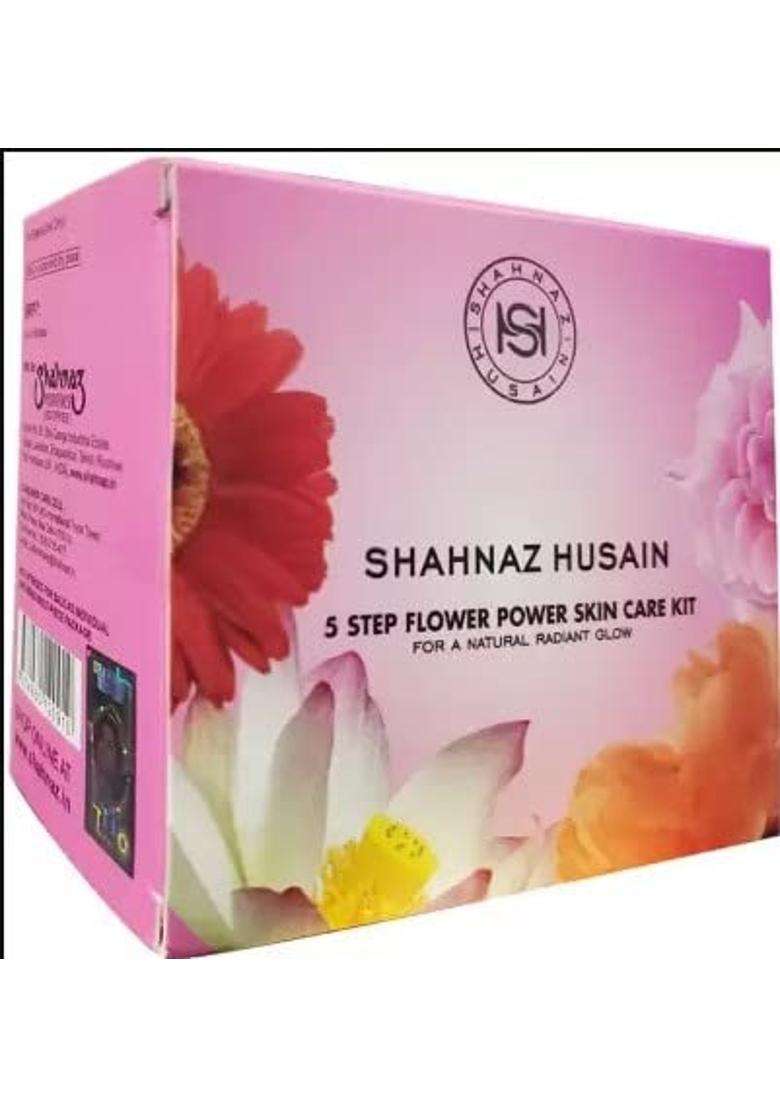 Shahnaz Herbals 5 Step Facial Kit for Glowing & Rejuvenated Skin, Herbal Skincare Treatment, 50g (50 g, Fruit + Flower + tulsi neem face wash) (Pack - Indya