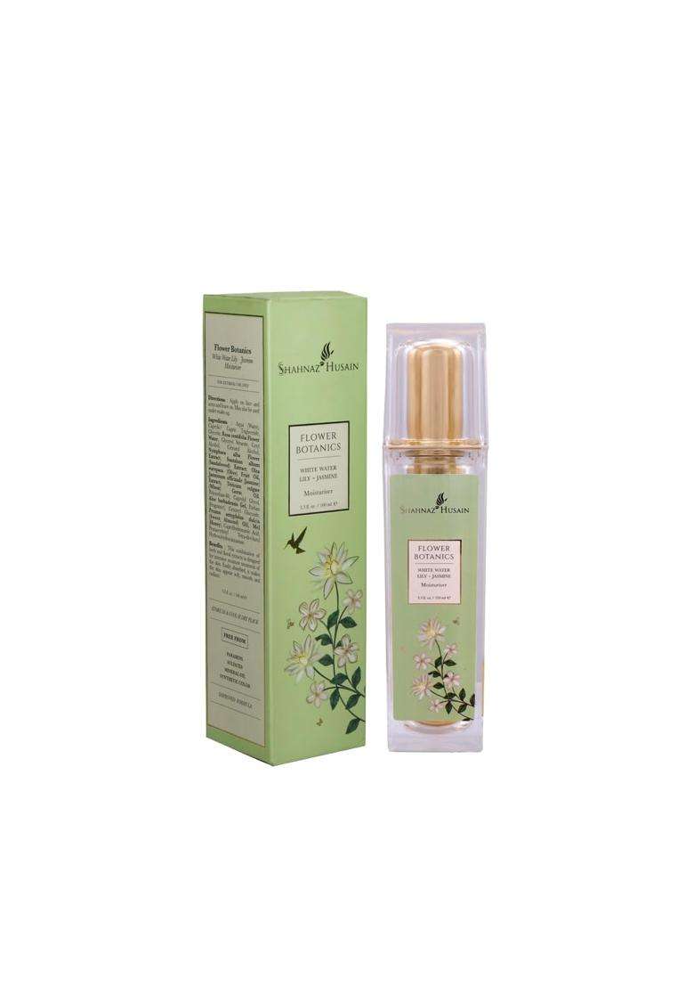 Shahnaz Herbals Flower Botanics 100 ml | White Water Lily | Jasmine Moisturiser - Indya