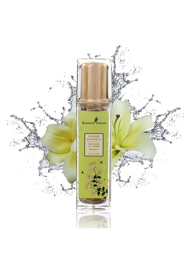 Shahnaz Herbals Flower Botanics 100 ml | White Water Lily | Jasmine Moisturiser - Indya