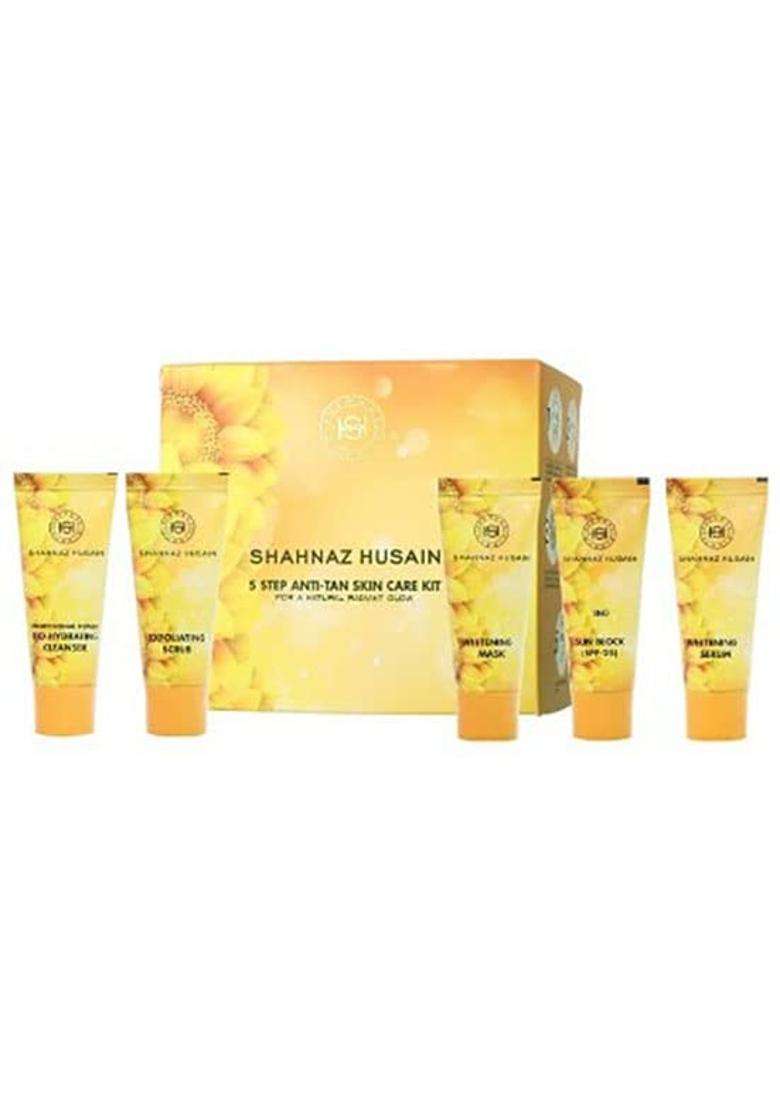 Shahnaz Herbals 5 Step Papaya Facial Kit with 5 Step Anti-Tan Skin Care - Indya