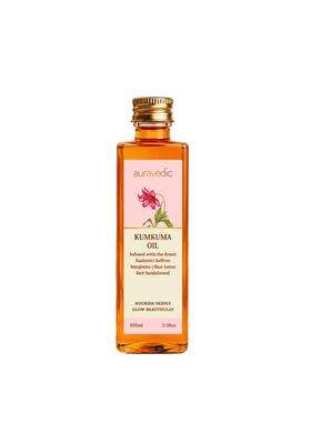 Auravedic Kumkuma Oil Kumkumadi Tailam Face Oil With Manjistha 100 ml | Authentic Ayurvedic Formula