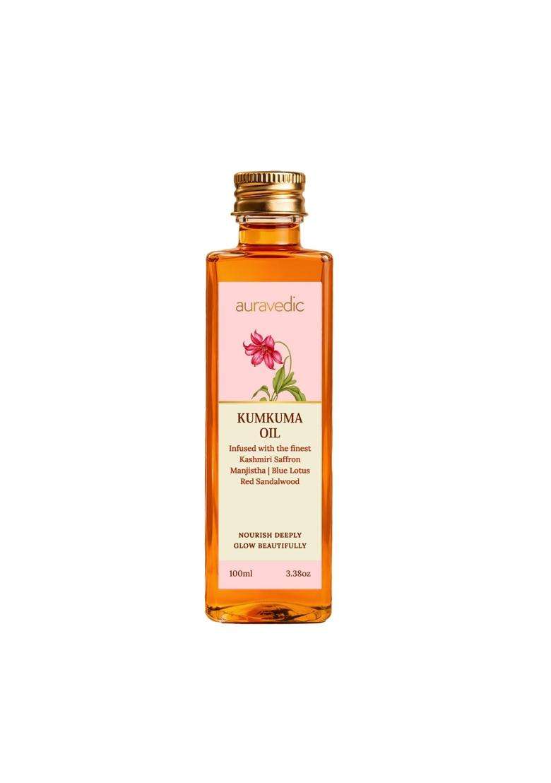 Auravedic Kumkuma Oil Kumkumadi Tailam Face Oil With Manjistha 100 ml | Authentic Ayurvedic Formula - Indya