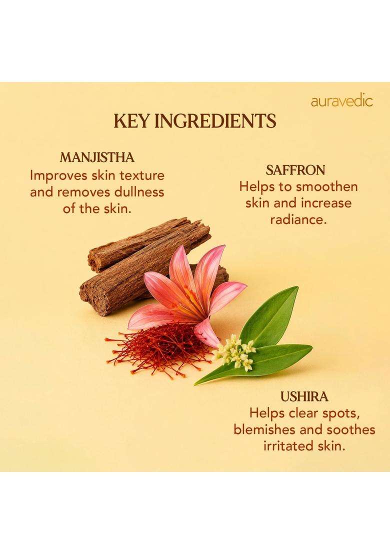 Auravedic Kumkuma Oil Kumkumadi Tailam Face Oil With Manjistha 100 ml | Authentic Ayurvedic Formula - Indya