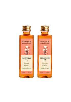 Auravedic Kumkumadi Tailam Face Oil 100 ml Kumkumadi Oil For Face Glowing Skin Pigmentation Dark Spots Body Oil After Bath For Daily Use (Pack of 2)