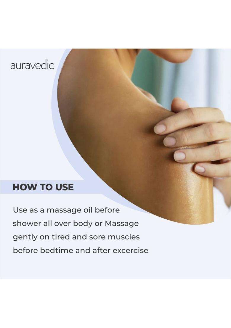 Auravedic Relaxing Body Massage Oil For Full Body Oil After Bath For Daily Use 100 ml With Lavender Eucalyptus Mint Soothing and Calming (Pack of 2) - Indya
