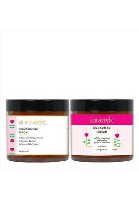Auravedic Kumkumadi Total Radiance Kumkumadi Cream & Kumkumadi Mask, Each 100 g From kumkumadi Face Oil For Glowing Skin (Combo of 2)