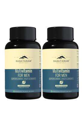 Rasayanam Multivitamin for Men 120 Tablets (Pack of 2) | Authentic Ayurvedic Formula | 52 Ingredients with 100% RDA of Vitamins & Minerals