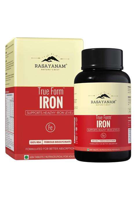 Rasayanam Iron Supplement for Women & Men | Authentic Ayurvedic Formula | Ferrous Bisglycinate with 4X Absorption | Vitamin C & B-Complex