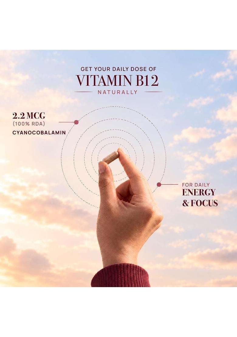 Rasayanam Plant-Based Vitamin B12 180 Veg Capsules | Authentic Ayurvedic Formula | 100% Vegan Vitamin B12 - Indya
