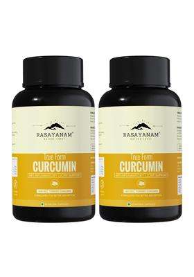 Rasayanam Curcumin 1600mg (Pack of 2) | Authentic Ayurvedic Formula | (120 Capsules) | Extra-Pure Nano Curcumin Capsules with 95% Curcuminoids