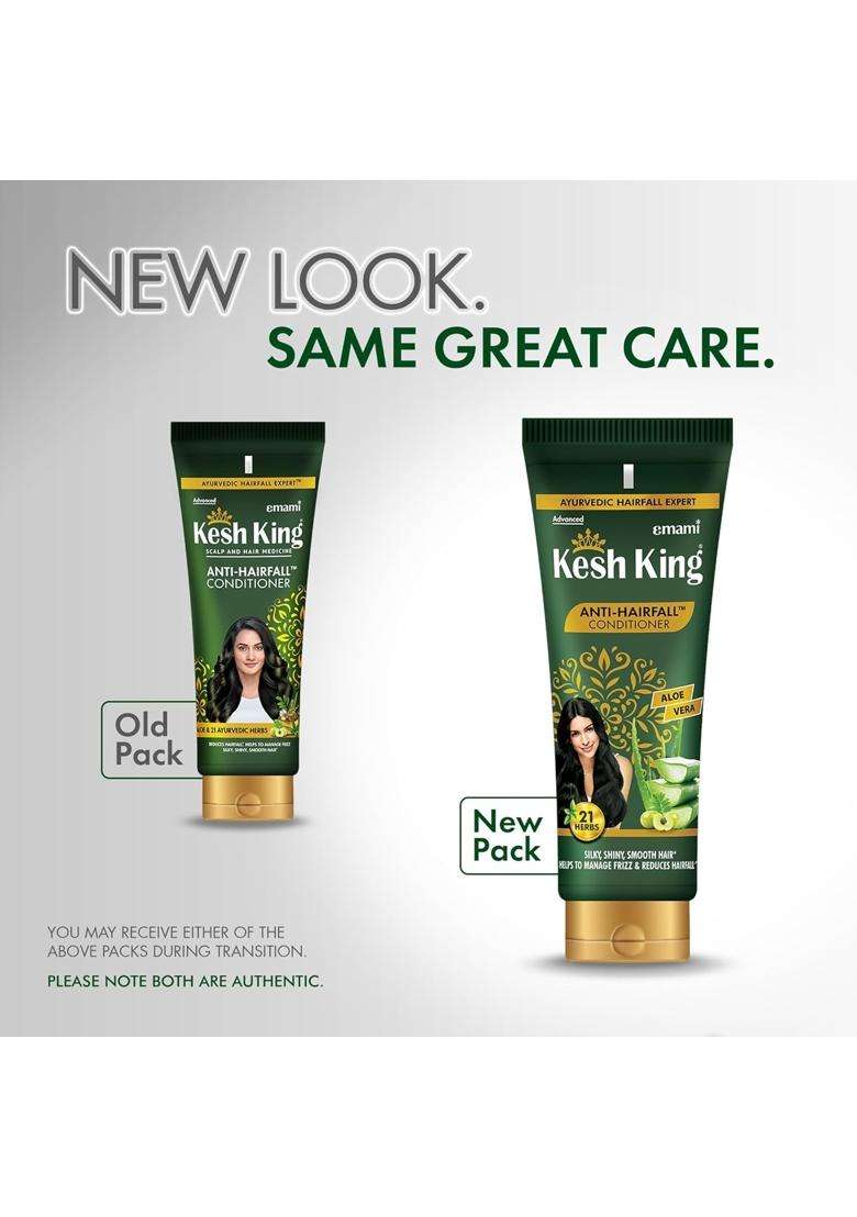 Kesh King Anti Hairfall Ayurvedic Herbal Conditioner for Hair Fall Control 200 ml | Authentic Traditional Formula | Aloe Vera & 21 Herbs - Indya