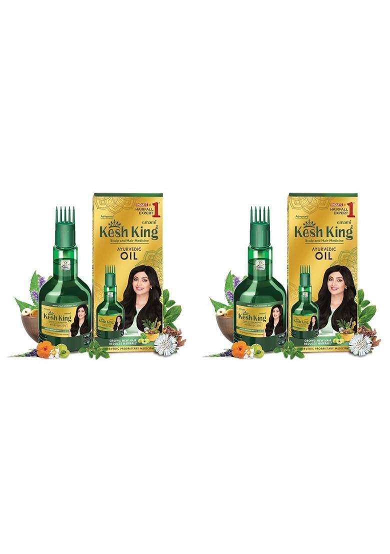Kesh King Ayurvedic Anti Hairfall Hair Oil 100 ml (Pack of 2) | Authentic Traditional Formula - Indya
