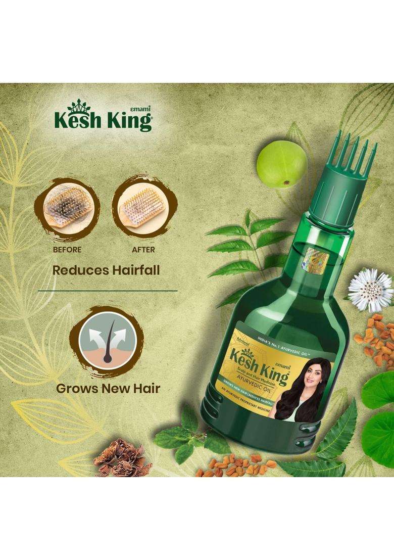 Kesh King Ayurvedic Anti Hairfall Hair Oil 100 ml (Pack of 2) | Authentic Traditional Formula - Indya
