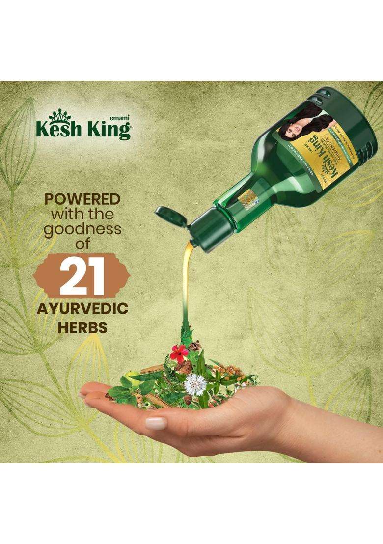 Kesh King Ayurvedic Anti Hairfall Hair Oil 100 ml (Pack of 2) | Authentic Traditional Formula - Indya