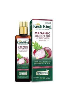 Kesh King Organic Onion Oil With Curry Leaves Reduces Hair Fall Upto 98% and Boosts Hair Growth 100 ml | Non-Sticky Formula | Fragrance of Flowers