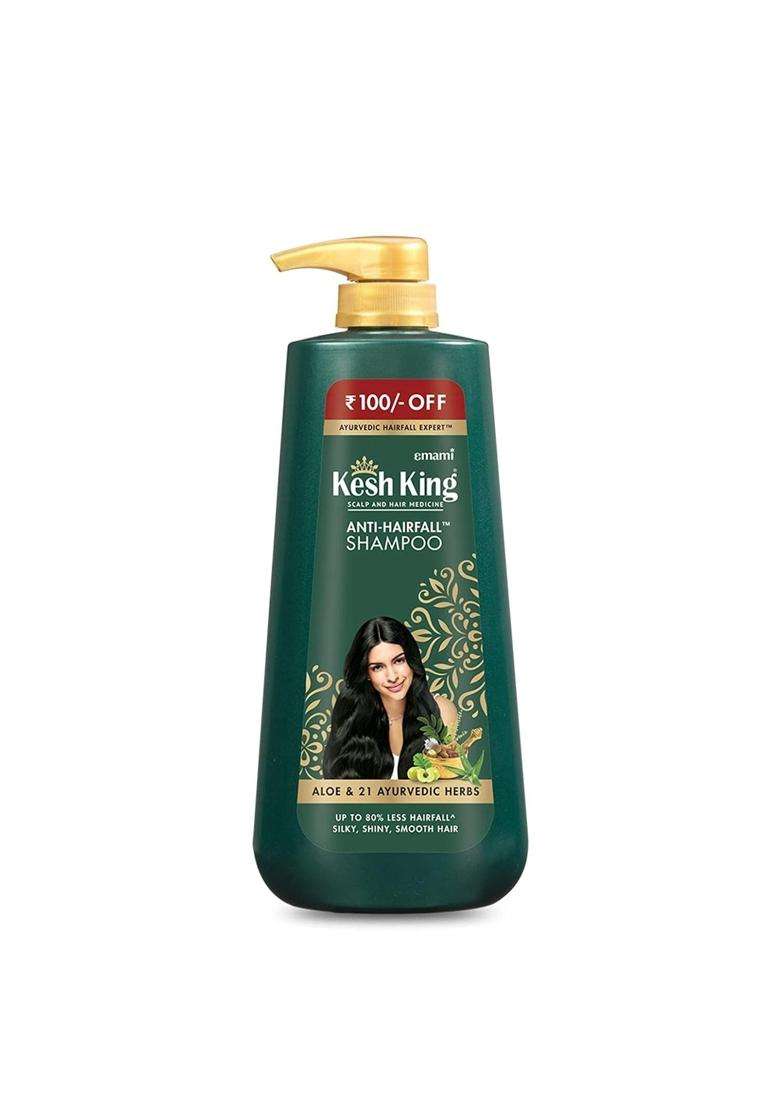 Kesh King Ayurvedic Anti Hairfall Oil 300 ml With Anti Hair Fall Shampoo 600 ml and Conditioner 200 ml | Authentic Traditional Formula - Indya